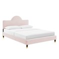 thumbnail image 2 of Modway Aurora Performance Velvet King Bed in Pink, 2 of 10