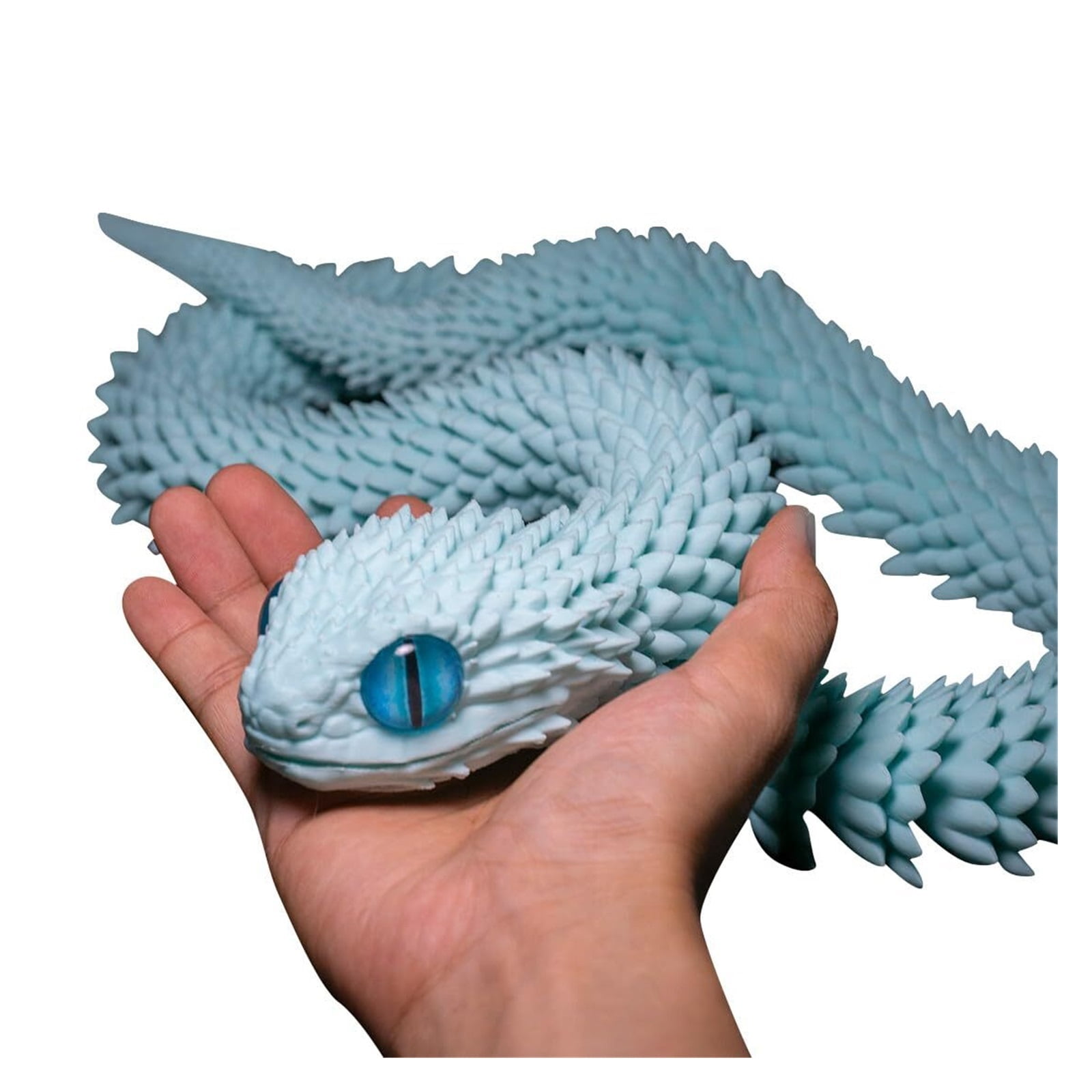 1pc 3D Printed Giant Viper With Movable Joints, 3D Printed Articulated Snake Flexible Giant Viper, 3D Printed Animal Fidget Art Piece Home Decor Christmas Birthday Gift