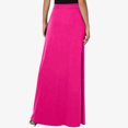 thumbnail image 3 of USSUMA Women'S Skirts Midi Skirt Solid Color High-Elastic Pocket Mid-Calf Skirt Retro Skirt Fashion Skirt Camping Up to 65% off Hot Pink Skirt for Women M, 3 of 6