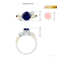 thumbnail image 5 of ANGARA Lab Grown 2.2 Ct Sapphire & Lab Diamond Ring for Women in 14K White & Yellow Gold (Size-8mm) | September Birthstone, Anniversary, Jewelry Gift for Women | Lab-Grown Blue Sapphire Ring, 5 of 8