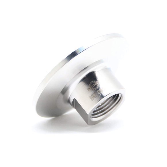 QiiMii Sanitary Tri abrazadera de 50,5 mm a NPT Adaptador de rosca hembra SS304 Adaptador de triple abrazadera Accesorio de tubería (Tamaño de rosca: 3/8"" NPT)
