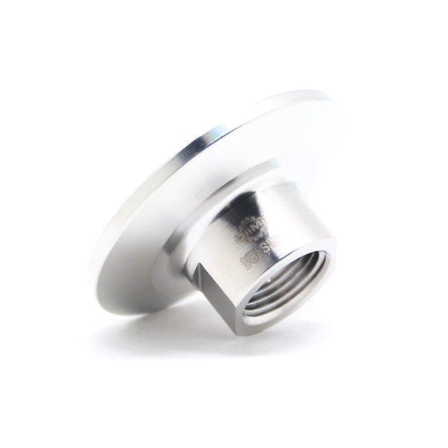 QiiMii Sanitary Tri abrazadera de 50,5 mm a NPT Adaptador de rosca hembra SS304 Adaptador de triple abrazadera Accesorio de tubería (Tamaño de rosca: 3/8"" NPT)