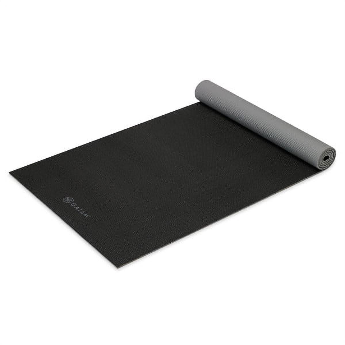 Gaiam 2-Color Yoga Mat, Granite Storm, 4mm