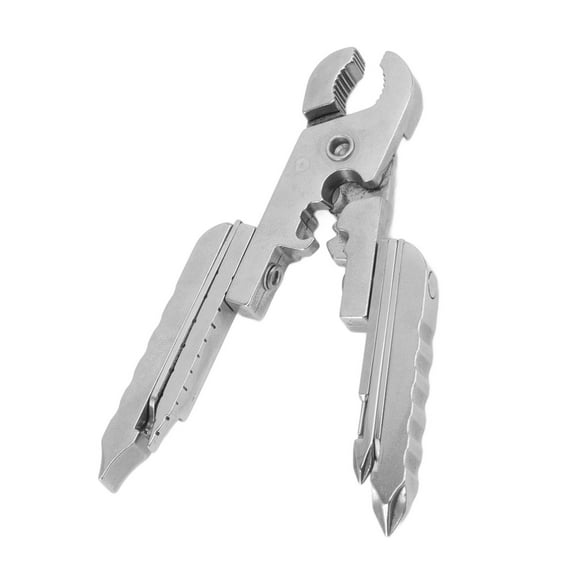 Multi Function Folding Tool Pliers, Durable Versatile 15 in 1 Key Ring Mini Multi Tool EDC Knife Anti Wear for Outdoor Traveling