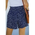 thumbnail image 1 of ABPHQTO Pantalones cortos casuales sueltos de cintura alta con estampado de lunares azules para mujer, 1 of 5