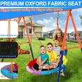 thumbnail image 6 of Swing Set for Kids, Heavy Duty Frame Metal Swing Stand with 1 Saucer & 1 Belt Swing Seat for Outdoor, 6 of 9