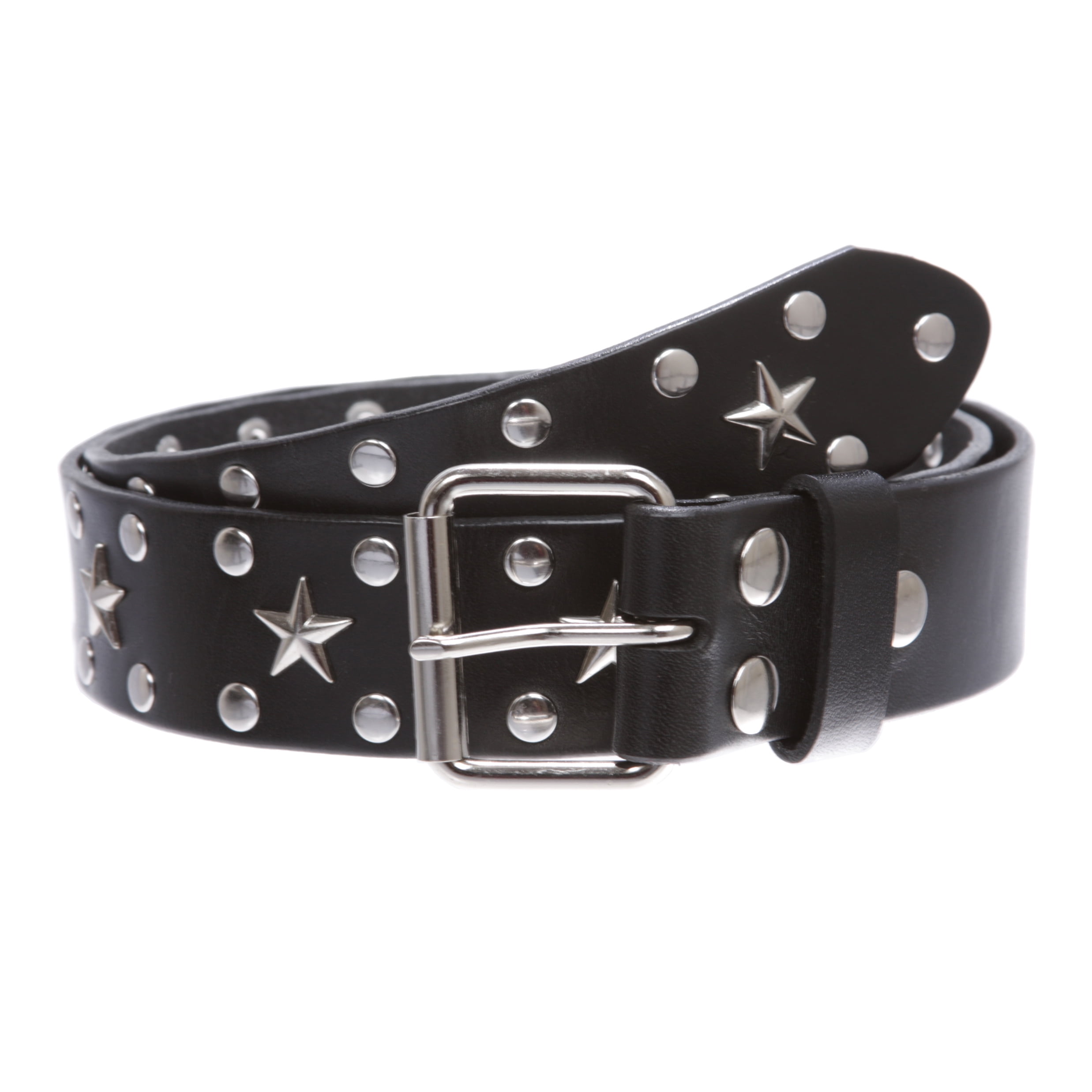 Genuine Vintage Retro Circle Studded Leather Belt  display picture 1