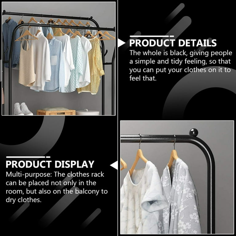 GCP Products Clothes Rack Heavy Duty Clothing Garment Rack Double