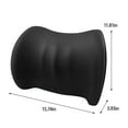 thumbnail image 3 of Qonioi Memory Foam Lumbar Cushion, Ergonomic Back Support Pillow for Car Seats, Slow-Rebound Driving Comfort Pillow, Automotive Seat Cushion 40x30cm, 3 of 7
