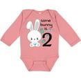 thumbnail image 3 of Inktastic Somebunny is Two-Second birthday bunny Boys or Girls Long Sleeve Baby Bodysuit, 3 of 5