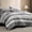 Dark Grey, variant on Cozy Comfort King Size Comforter Set - 7 Pieces Grey White Striped Bedding Sets King Bed in A Bag with Comforters King Size, Sheets, Pillowcases & Shams, Bed Sets