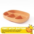 thumbnail image 4 of Muqee Peeko's Plate for Baby Food with Lid in Baby Apricot Color - FDA Approved Silicone, 4 of 11