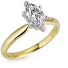 1 Carat Marquise Diamond Solitaire Ring in 14kt Yellow Gold