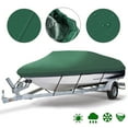 thumbnail image 4 of Waterproof Boat Cover Green Trailerable V-Hull Boat Protective Cover with Straps and Storage Bags, 4 of 4