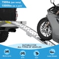 thumbnail image 2 of 7.5FT Heavy Duty Aluminum Loading Ramp Set for Pickup Truck Beds, 1500LB Capacity Folding Ramps for ATV, UTV, Motorcycle, Lightweight Portable Truck Ramps with Anti-Slip Surface, 2PCS, 2 of 17