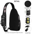 thumbnail image 3 of Floral Crossbody Sling Backpack for Womens Causal Sling Bag with Adjustable Shoulder Straps for Travel Hiking Chest Bag Daypack Anti-theft Purse, 3 of 6