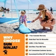 thumbnail image 4 of SUN NINJA 7x7.5 FT Pop-Up Beach Tent with Sand Shovel, Pegs & Stability Poles – Navy Blue Sun Shelter for Beach, Camping & Outdoor Use, 4 of 8