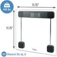 thumbnail image 4 of DMI Tempered Glass Digital Bathroom Scale with Large LCD Screen, Auto-on Activation, 440 LBS Weight Capacity, Clinically Accurate, FSA & HSA Eligible, 4 of 8
