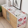 thumbnail image 4 of Pink Valentine's Day Table Runner - 72 Inch Long, Kitchen Dining Table Runner Dresser Scarves, Spring Floral Wooden Love Heart Farmhouse Decor for Coffee Tables Wedding Party Banquet, 4 of 8