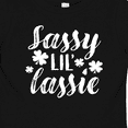 thumbnail image 4 of Inktastic Saint Patrick's Day Sassy Lil' Lassie with Shamrocks Boys or Girls Baby T-Shirt, 4 of 5