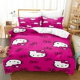 thumbnail image 4 of Cute Cartoon KT Cat Duvet Cover Pillowcase Three-piece Set Quilt Cover Pillowcase Two-piece Set, 4 of 5