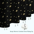 thumbnail image 6 of Black Gold Star Pattern Shower Curtain 36"x72" ,Bathroom Decorative Shower Curtains Set with 12 Hooks,Modern Waterproof Washable Shower Curtain, 6 of 6
