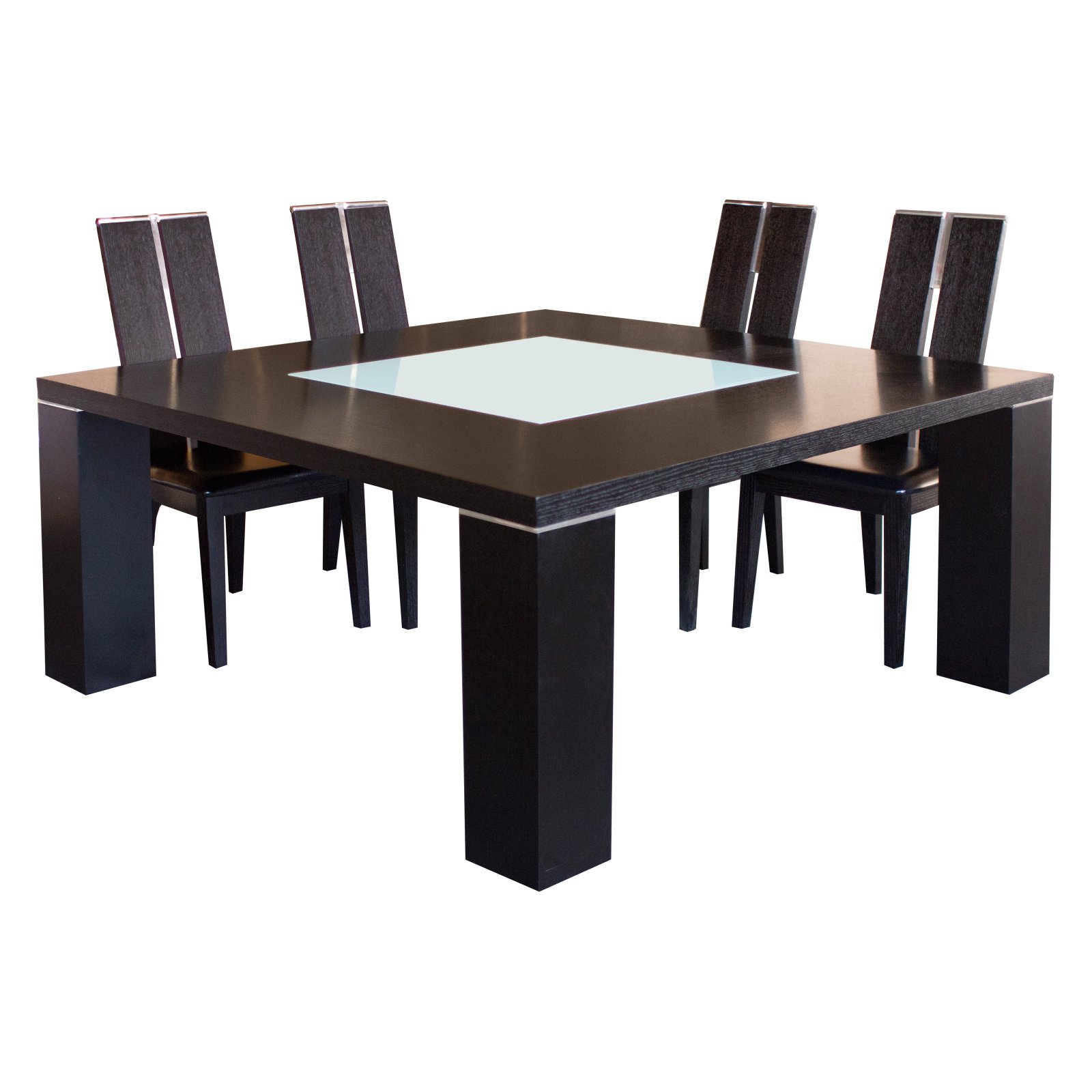 Elite Wenge Square Dining Table w/ Glass InsertFinishWenge Walmart