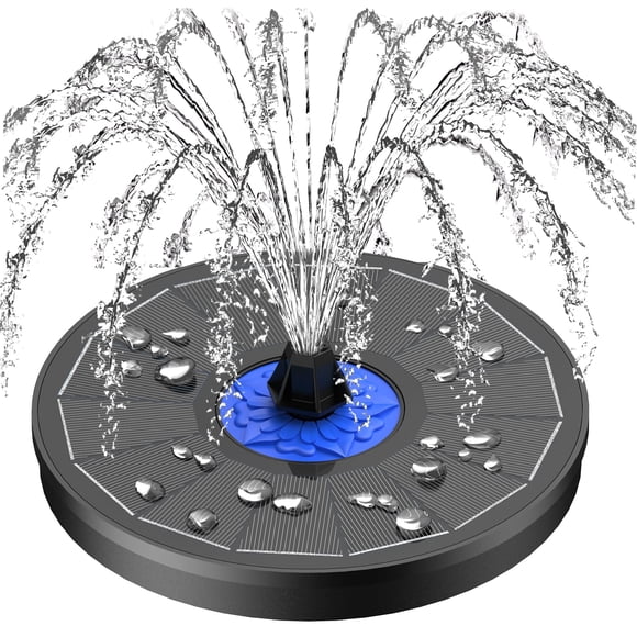 SZMP Solar Fountain Upgrade, 3.5W Solar Powered Bird Bath Fountains with Flower, Outdoor Water Feature Solar Fountain Pump with 7-