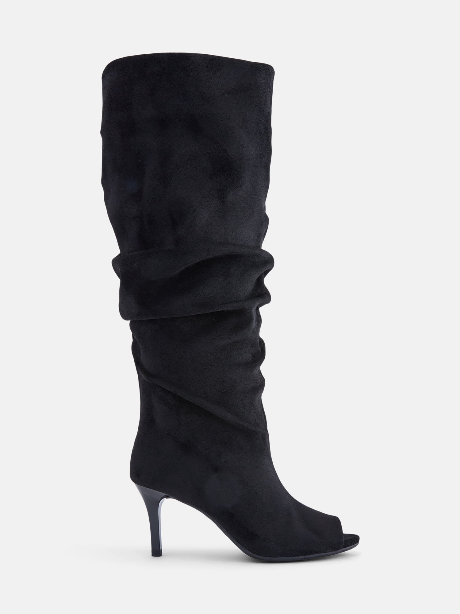 No Boundaries Women's Tall Peep Toe Boots