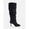 thumbnail image 2 of No Boundaries Women's Tall Peep Toe Boots, 2 of 6
