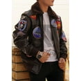 thumbnail image 5 of Alamodetrend G-1 Bomber Jacket, Embroided 17 Front, Back & Side Patches, Men's L, 5 of 6