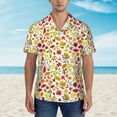 thumbnail image 6 of Picia Colorful Leaves Gentle Cotton Regular Fit Short Sleeve Casual Hawaiian Shirt for Men-Large, 6 of 9