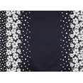 thumbnail image 2 of Zelouf Double Border Flower And Dot Print On Bridal Satin  , Sewing, DIY, Crafts Fabric by the Yard, Black/white, 10 Yard, 2 of 2