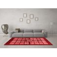 thumbnail image 3 of Ahgly Company Indoor Square Abstract Red Modern Area Rugs, 6' Square, 3 of 4
