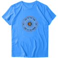 thumbnail image 2 of Pntutb moda adulta mujer cuello redondo manga corta tops camiseta estampados sueltos cortos Pntutb Pntutb-7039, 2 of 8