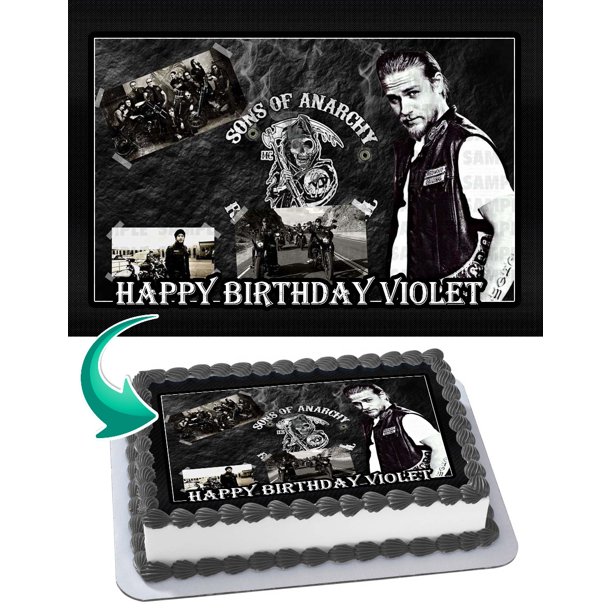 Son Of Anarchy Jax Edible Cake Topper 11 7 X 17 5 Inches 1 2 Sheet Rectangular Walmart Com