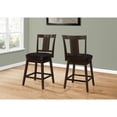 thumbnail image 5 of Monarch Specialties Bar Stool Set Of 2, Swivel, Counter Height, Kitchen, Brown Wood 39.25" H, Indoor, 5 of 5