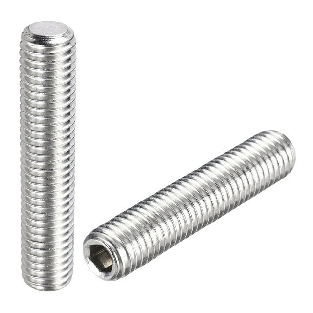 2 Pcs M12-1.75 x 60mm Tornillos de fijación, Tornillos de cabeza Allen de punto de copa de acero inoxidable 304 con accionamiento de hexágono interno