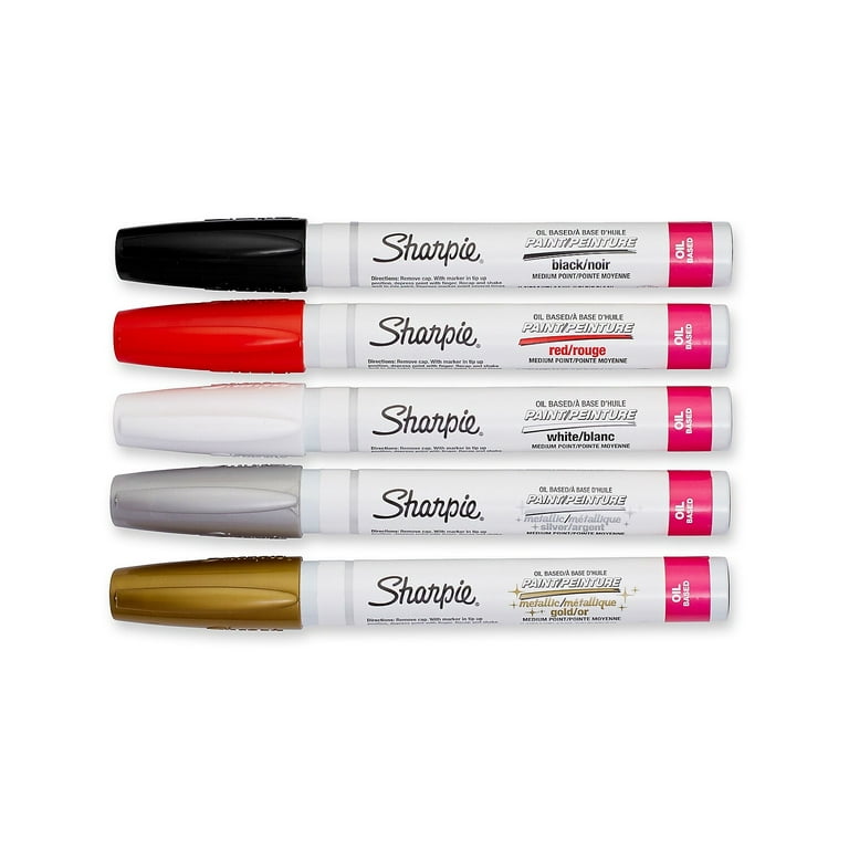 Sharpie Oil-Based Paint Markers Medium Point Metallic Gold and Silver 2 Count
