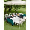thumbnail image 4 of Outdoor Tablecloth with Umbrella Hole for Patio/Picnic/Party/Camping, Abstract Green Grey Waterproof Table Cloth Rectangle Table Cover Washable, Modern Geometric Color Blocks (52"x 70"), 4 of 8