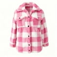 thumbnail image 4 of Taqqpue Girls Plaid Jacket Shirts Long Sleeve Button Down Shirt Fall Winter Plus Size Outwear Tops with Pockets for Girls 4-15 Years, 4 of 6