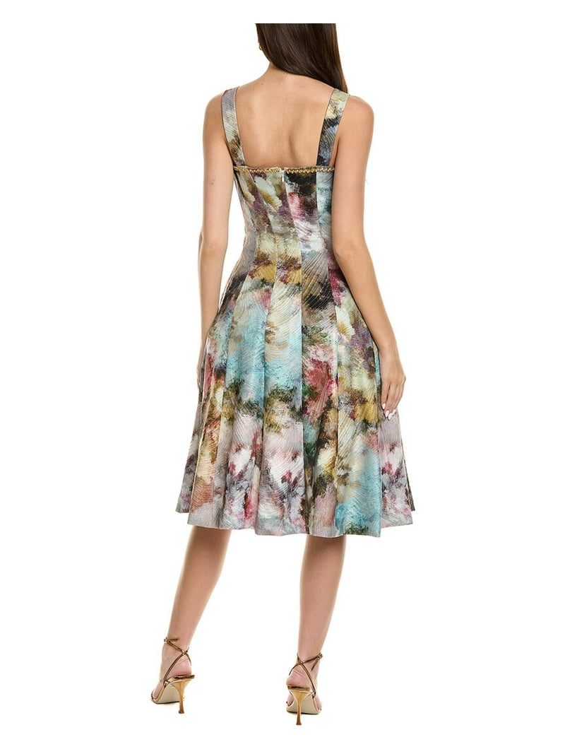 Tahari ASL womens A-Line Midi Dress, 6, Pink