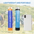 thumbnail image 3 of Purificador de agua portátil Pajita de filtro de agua personal Equipo portátil de filtración de 3 etapas para beber Camping Senderismo Caza y preparación para emergencias Abanopi  Purificador de agua portátil, 3 of 7