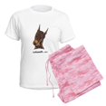 thumbnail image 6 of CafePress - Red Rust Doberman Pinscher Women's Light Pajamas - Women's Short Sleeve Print T-Shirt and Pants Light Cotton Pajama Set, 6 of 7