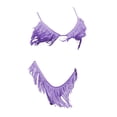 thumbnail image 2 of Conjunto de con Borlas de de - Púrpura L Morado L BLESIY Traje de bikini de mujer, 2 of 5