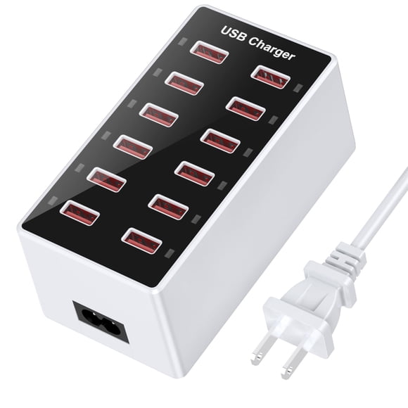 Estación de carga USB SZSHXCRXKJY, regleta de alimentación de 12 puertos