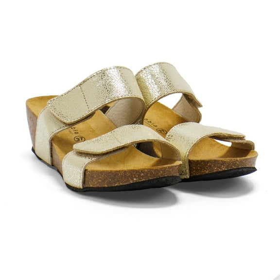 Eric Michael Women's Liat Platform Sandals, Gold,6 M US