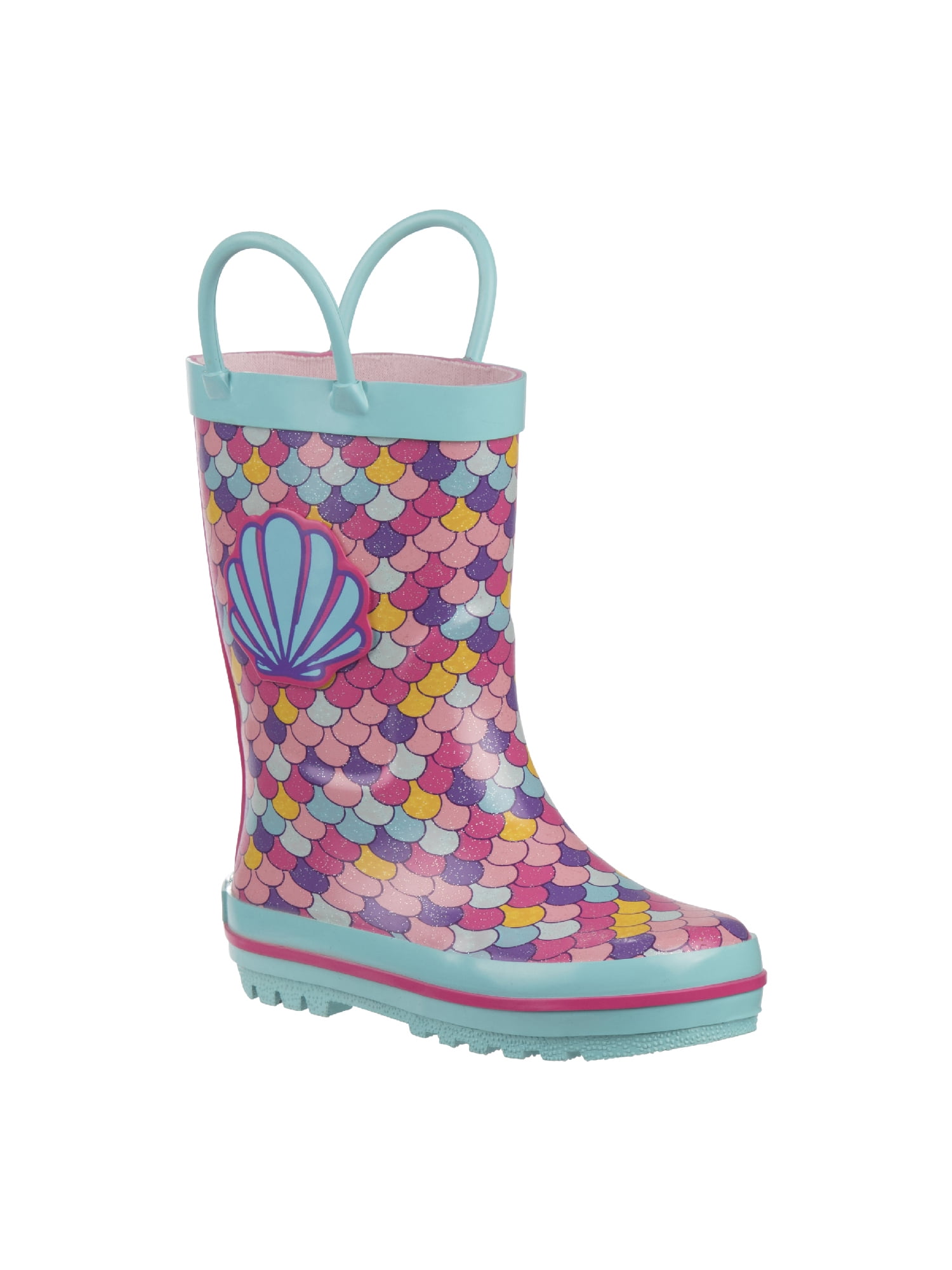 Forever Young Kids Rubber Lace Up Heart Print Rainboots 
