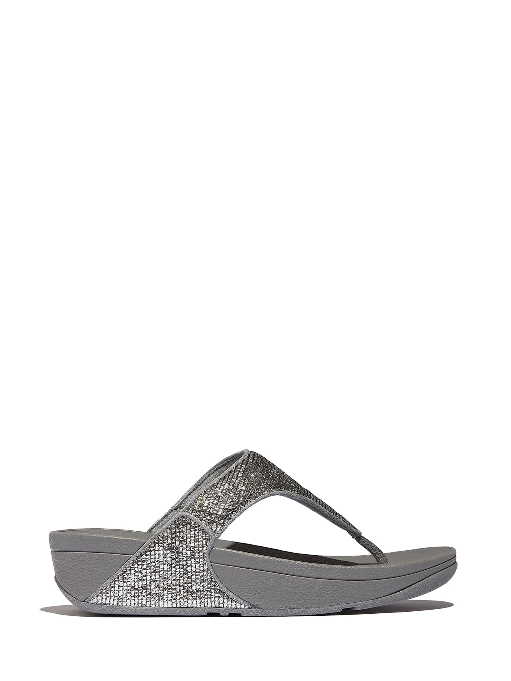 Fitflop Women's Lulu Crinkled-Shimmer Toe-Post Sandals