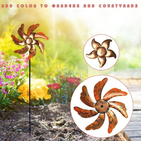 

Taylongift Christmas Valentine s Day Home Color Iron Windmill Plug-in Decoration Garden Accessories Outdoor Viewing